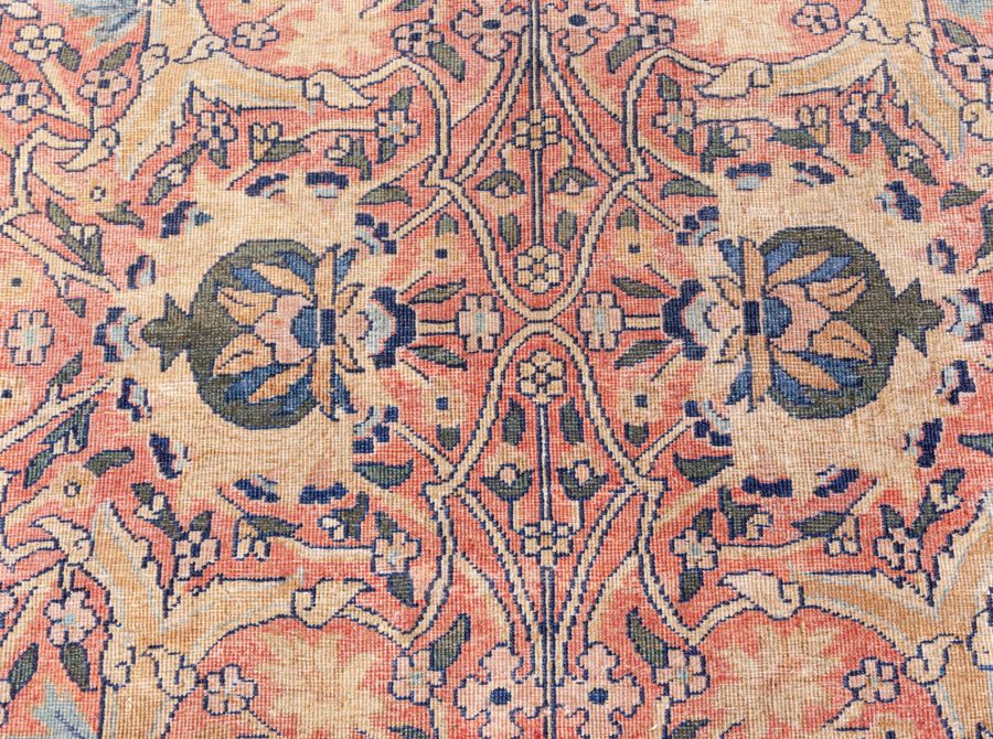 Authentic 19th Century Persian Tabriz Handmade Wool Rug BB8621