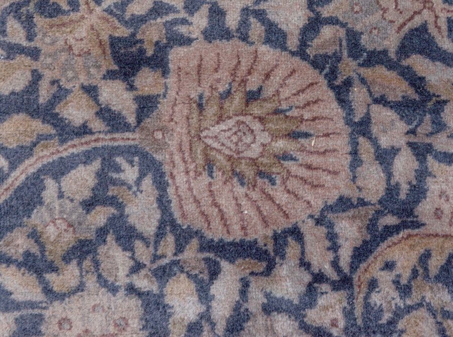 19th Century Turkish Sivas Puple Botanic Handmade Rug BB8625
