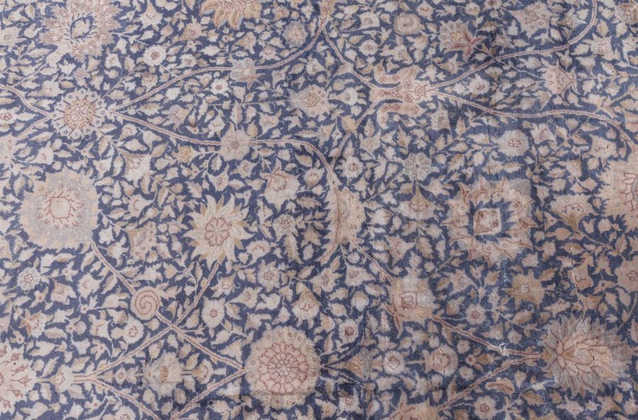 19th Century Turkish Sivas Puple Botanic Handmade Rug BB8625