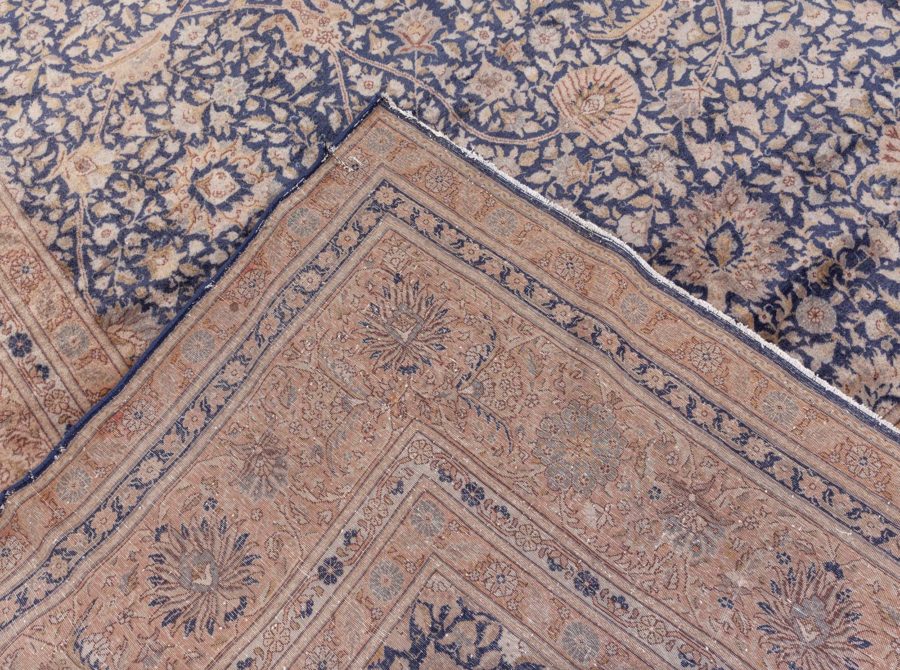 19th Century Turkish Sivas Puple Botanic Handmade Rug BB8625