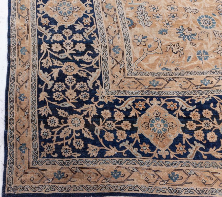 Oversized Antique Persian Kirman Handmade Wool Carpet BB8633