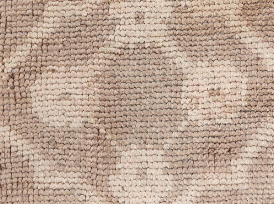 Dusty Shades of Yellow, Beige, Brown and Taupe Antique Turkish Oushak Wool Rug BB8644