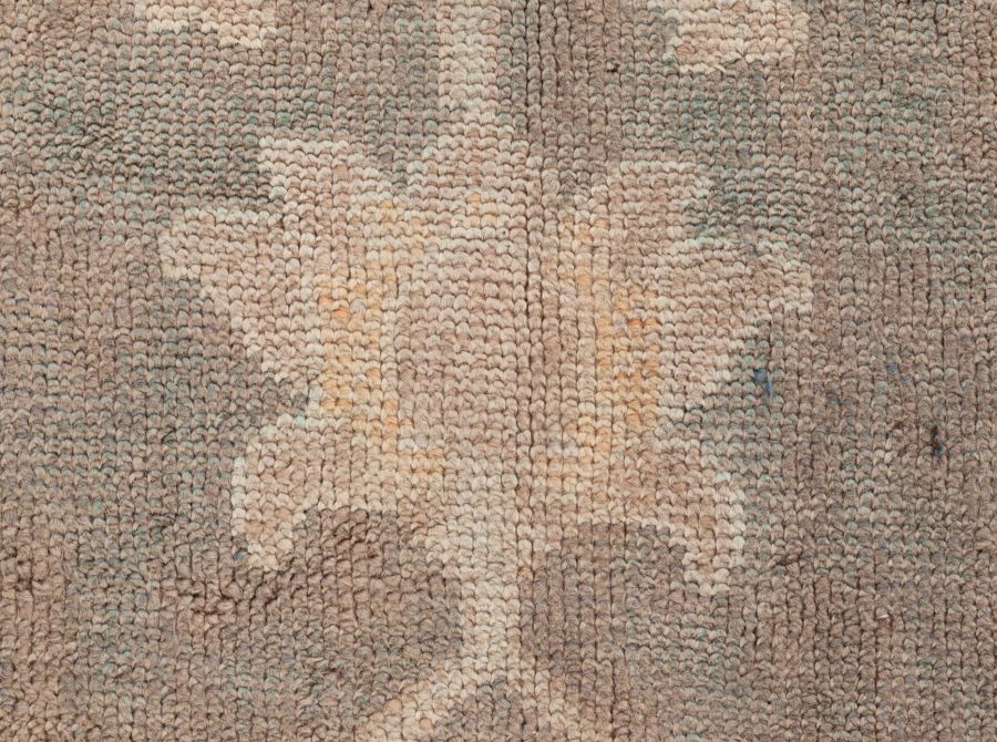 Dusty Shades of Yellow, Beige, Brown and Taupe Antique Turkish Oushak Wool Rug BB8644