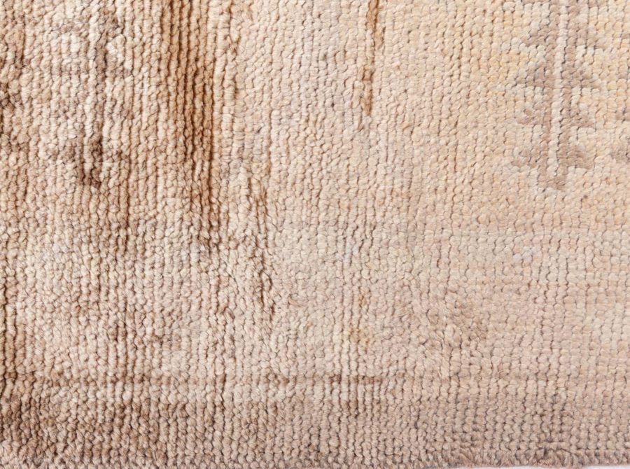 Dusty Shades of Yellow, Beige, Brown and Taupe Antique Turkish Oushak Wool Rug BB8644