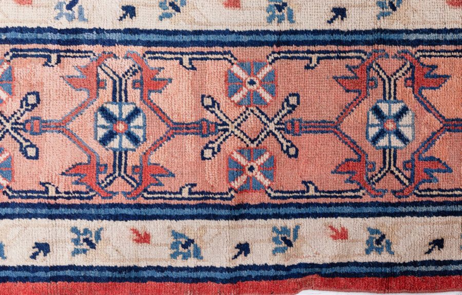 19th Century Central Asian Khotan Samarkand Handwoven Wool Carpet BB8694