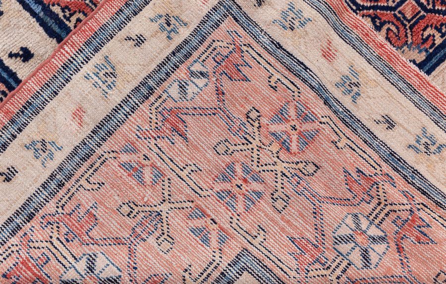 19th Century Central Asian Khotan Samarkand Handwoven Wool Carpet BB8694