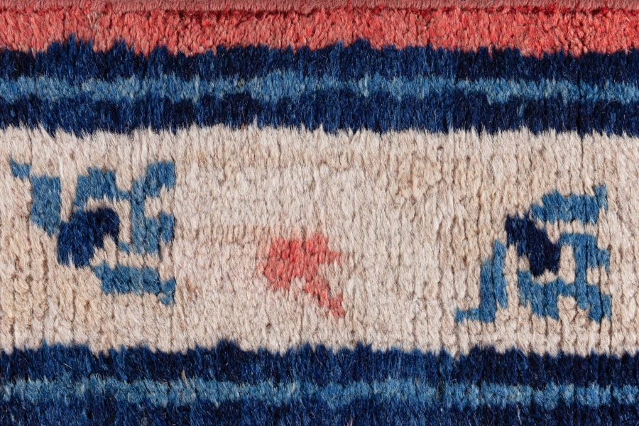 19th Century Central Asian Khotan Samarkand Handwoven Wool Carpet BB8694