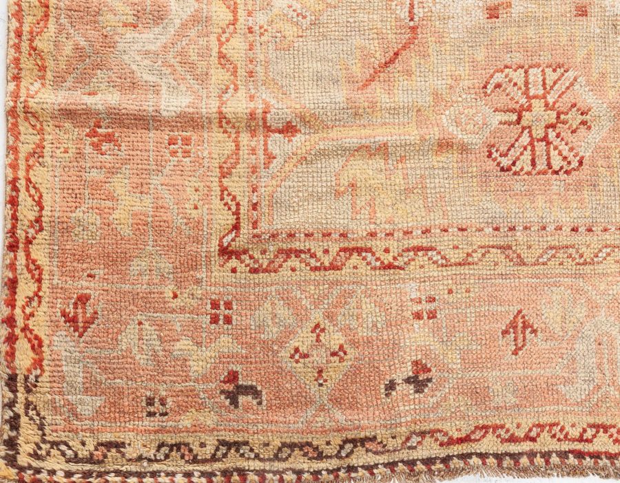One-of-a-kind Vintage Turkish Oushak Handwoven Wool Rug BB8712