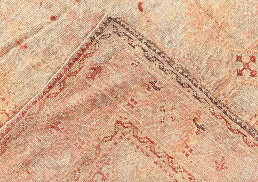 One-of-a-kind Vintage Turkish Oushak Handwoven Wool Rug BB8712