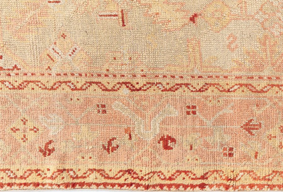 One-of-a-kind Vintage Turkish Oushak Handwoven Wool Rug BB8712