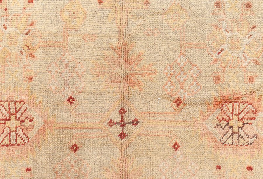 One-of-a-kind Vintage Turkish Oushak Handwoven Wool Rug BB8712