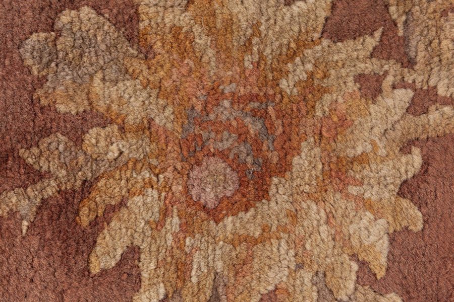 Authentic French Savonnerie Bold Botanic Handmade Wool Rug BB8733