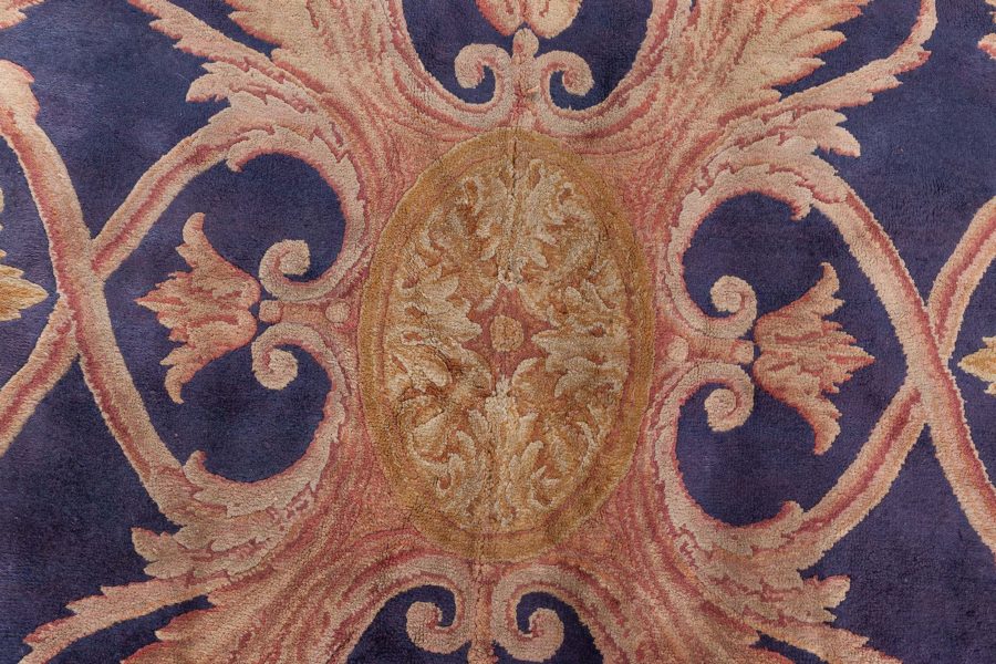 Authentic French Savonnerie Bold Botanic Handmade Wool Rug BB8733