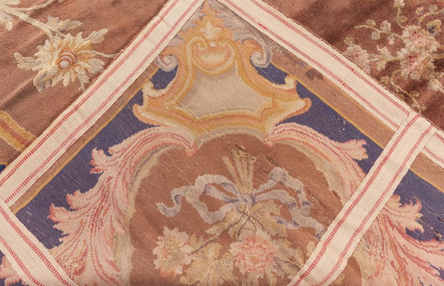 Authentic French Savonnerie Bold Botanic Handmade Wool Rug BB8733