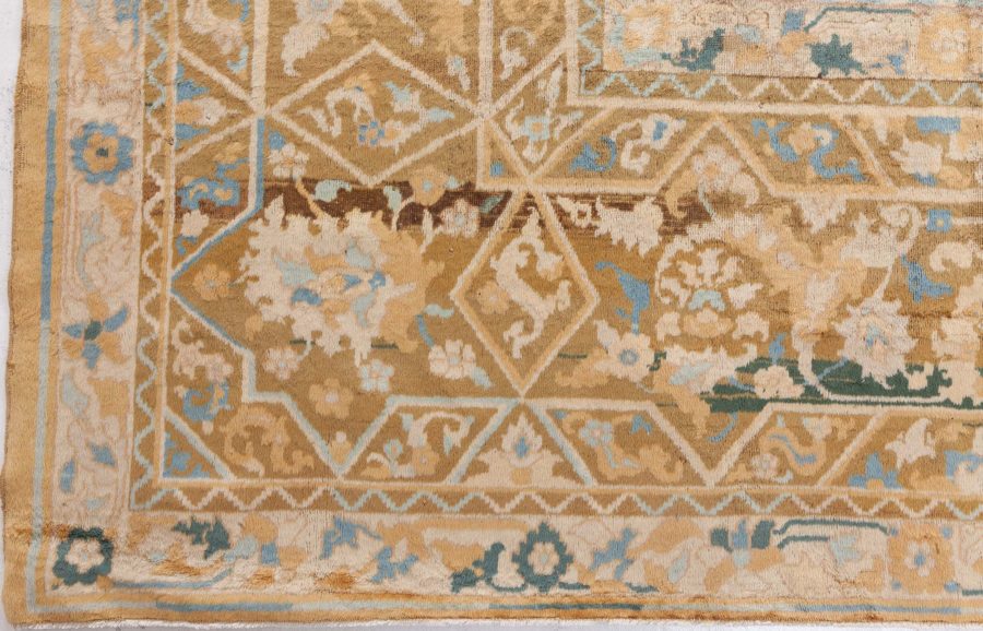 Authentic Indian Animal Design, Orange, Handmade Wool Carpet BB8739