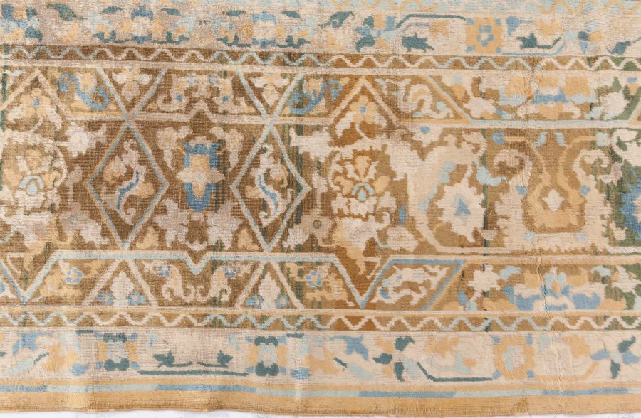 Authentic Indian Animal Design, Orange, Handmade Wool Carpet BB8739