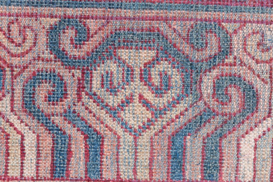 Authentic 19th Century Red Silk Samarkand (Khotan) Rug BB8750