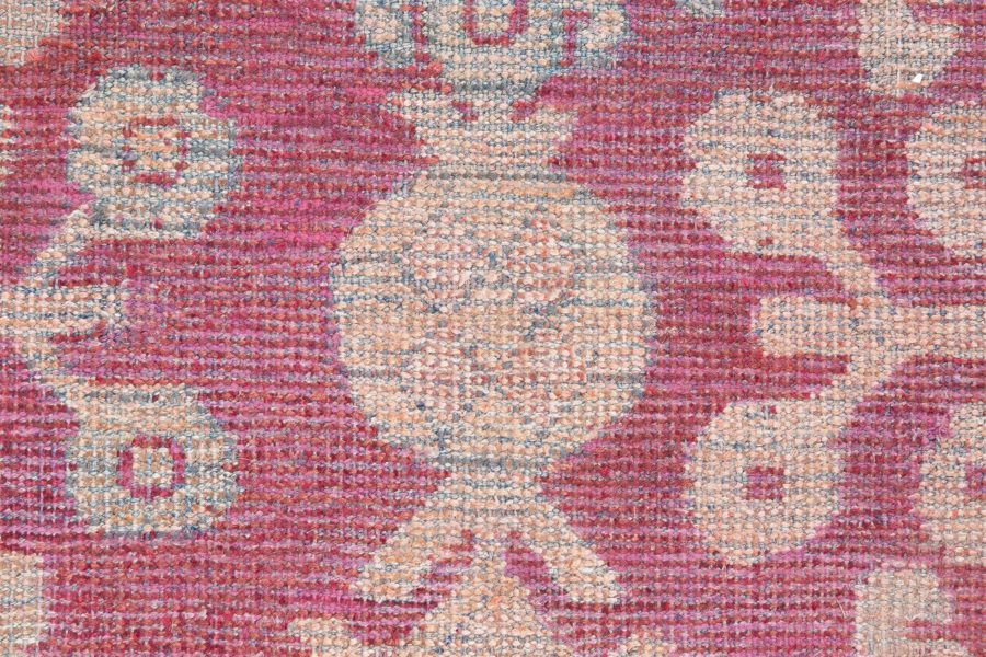 Authentic 19th Century Red Silk Samarkand (Khotan) Rug BB8750