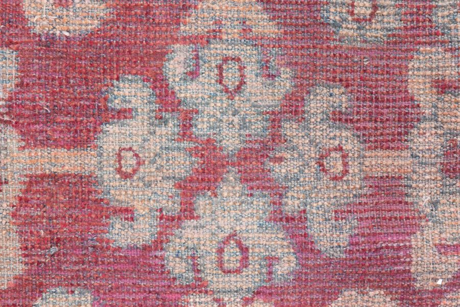 Authentic 19th Century Red Silk Samarkand (Khotan) Rug BB8750
