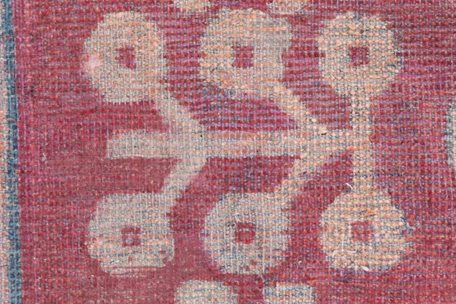Authentic 19th Century Red Silk Samarkand (Khotan) Rug BB8750