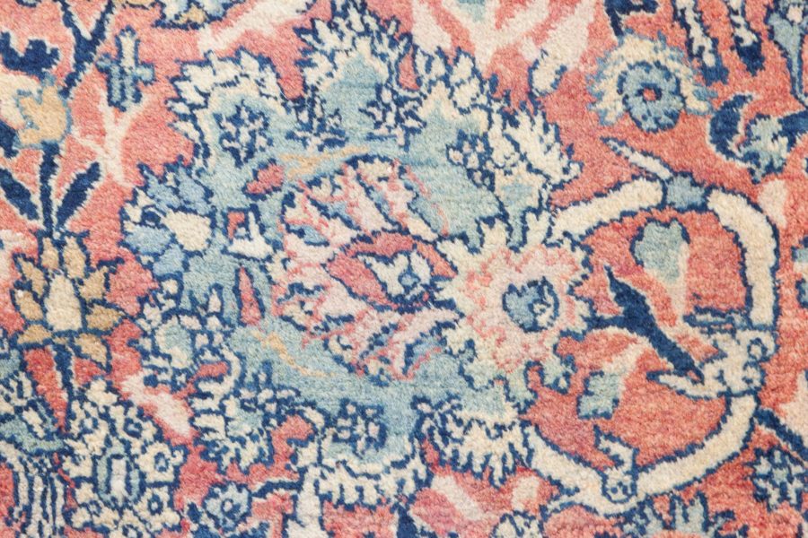 Fine Antique Persian Tabriz Animal, Botanic Handwoven Wool Carpet BB8762