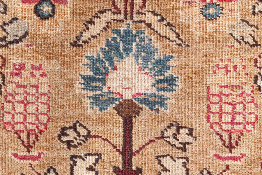 Terracotta Antique Persian Tabriz Rug BB8763
