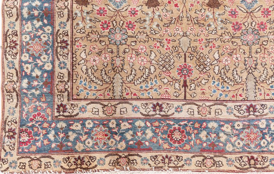 Terracotta Antique Persian Tabriz Rug BB8763