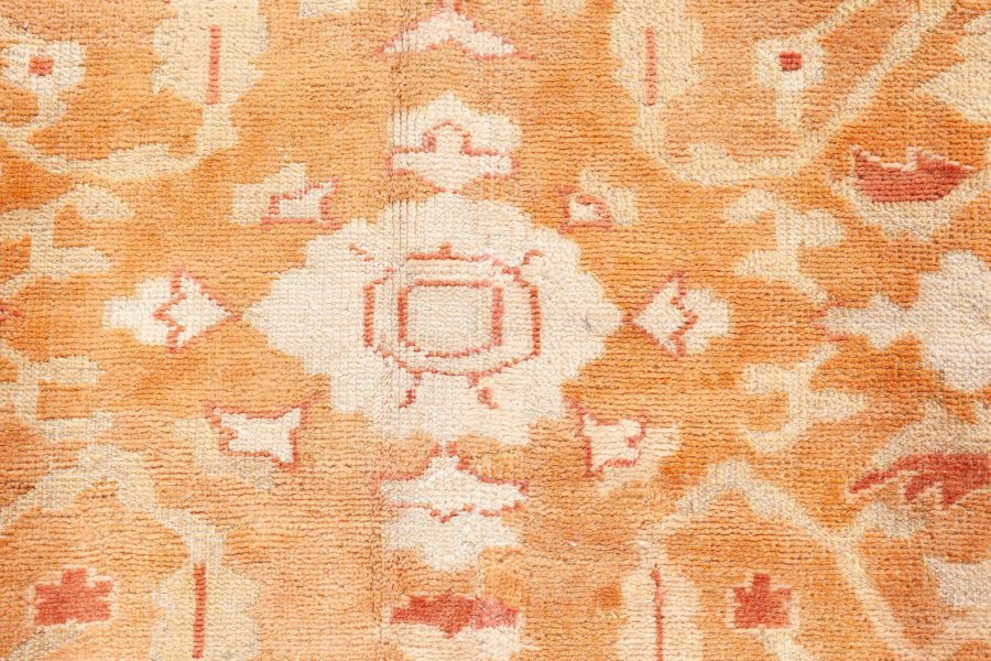 Early 20th Century Indian Amritsar Orange, Brown Handmade Wool Rug BB8768