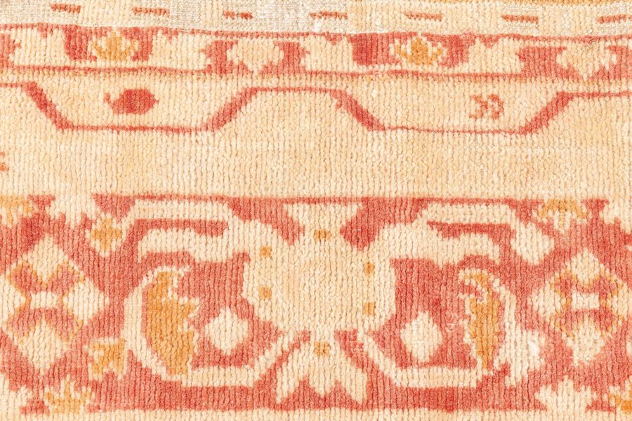 Early 20th Century Indian Amritsar Orange, Brown Handmade Wool Rug BB8768