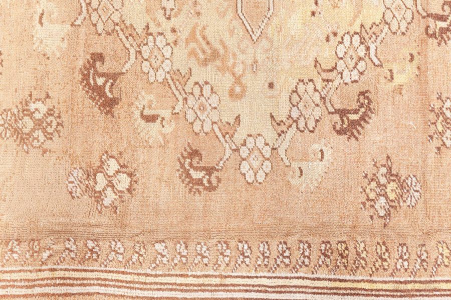 19th Century Turkish Ghiordes Light Brown Handwoven Wool Rug BB8777