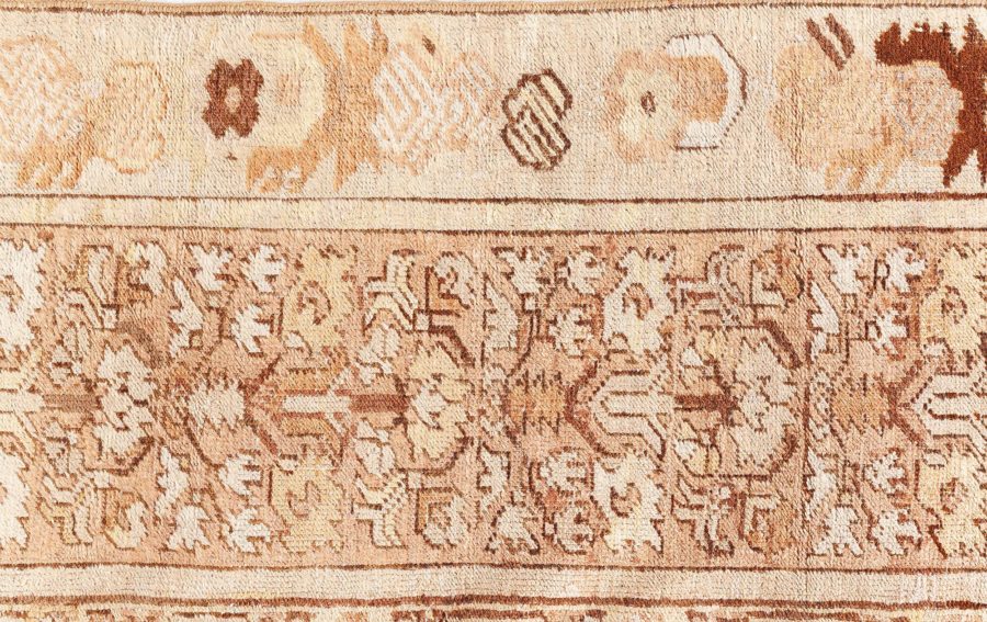 19th Century Turkish Ghiordes Light Brown Handwoven Wool Rug BB8777