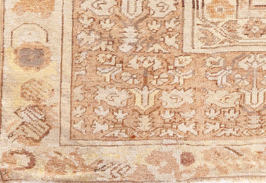 19th Century Turkish Ghiordes Light Brown Handwoven Wool Rug BB8777