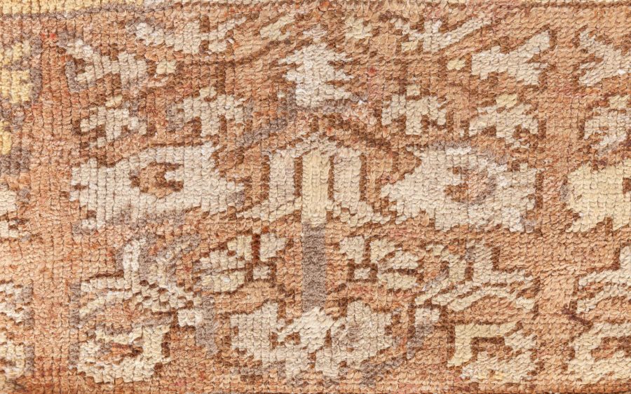 19th Century Turkish Ghiordes Light Brown Handwoven Wool Rug BB8777