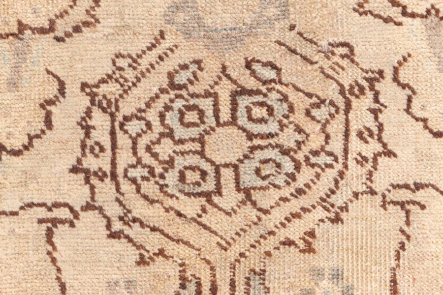 19th Century Persian Tabriz Brown and Beige Handwoven Wool Rug BB8780