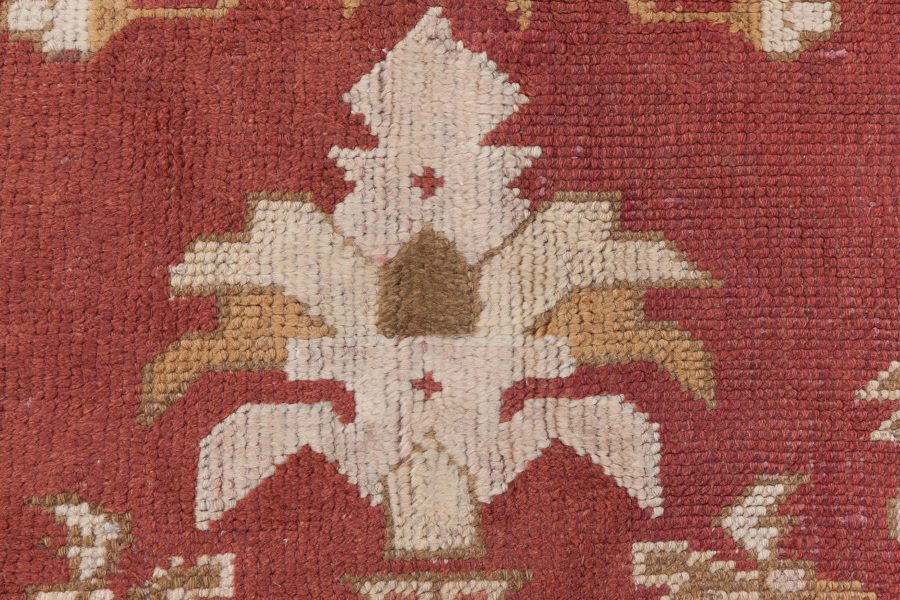 Antique English Axminster Abstract Bold Handwoven Wool Rug BB8783