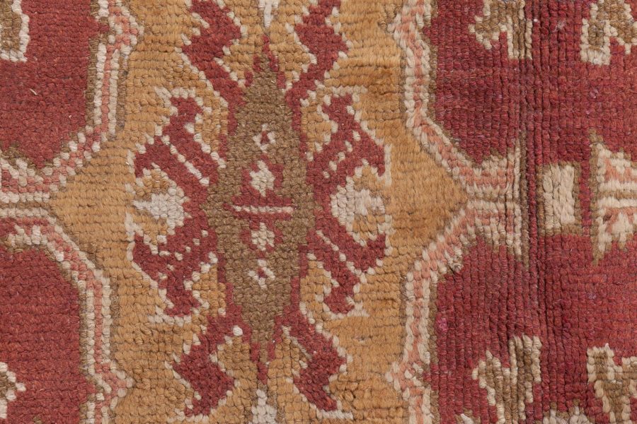 Antique English Axminster Abstract Bold Handwoven Wool Rug BB8783