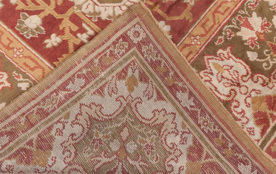 Antique English Axminster Abstract Bold Handwoven Wool Rug BB8783