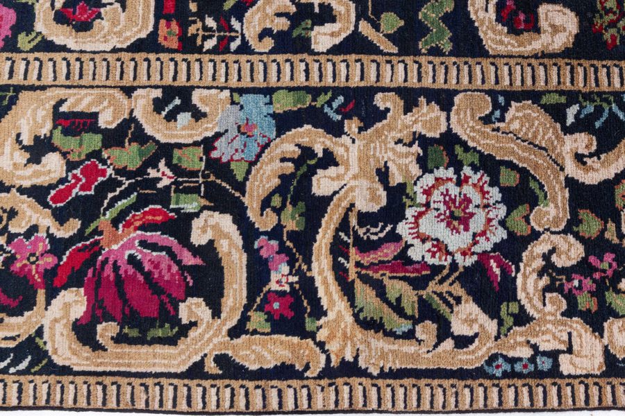 19th Century Karabagh Floral Design Handmade Wool Rug (Size Adjusted) BB8836