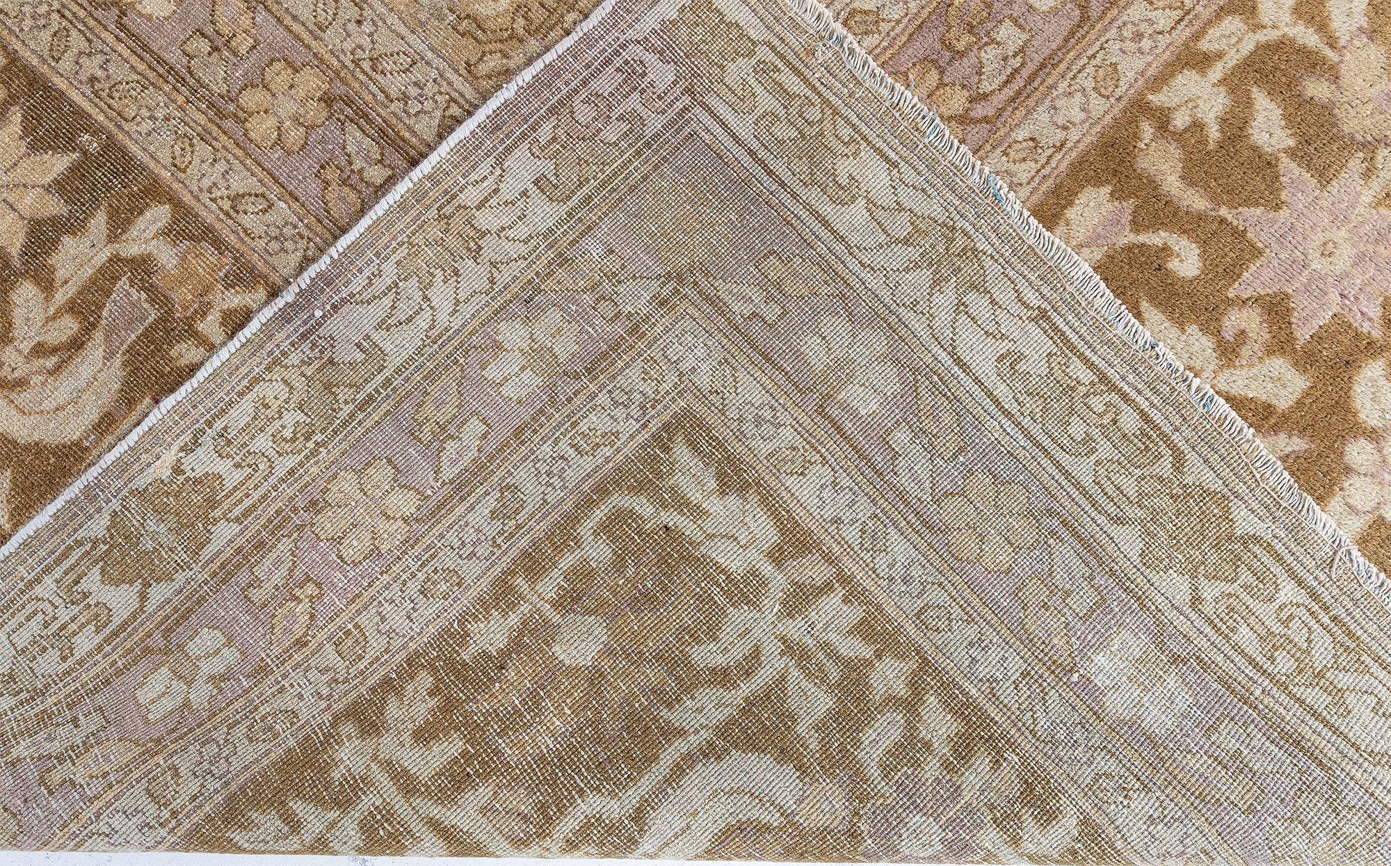 Antique Amritsar Indian Allover Warm Tan Hand-Knotted Wool Rug – Circa 1900 BB9071 Antique Amritsar Indian Allover Warm Tan Hand-Knotted Wool Rug – Circa 1900 BB9071