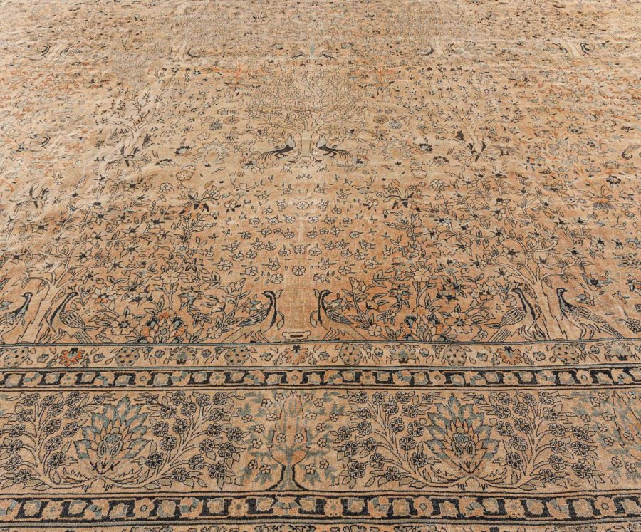 Fine Antique North Indian Handmade Wool Carpet BB7749
