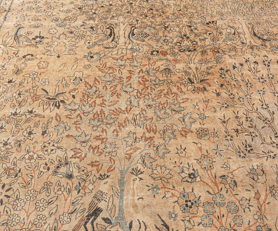 Fine Antique North Indian Handmade Wool Carpet BB7749