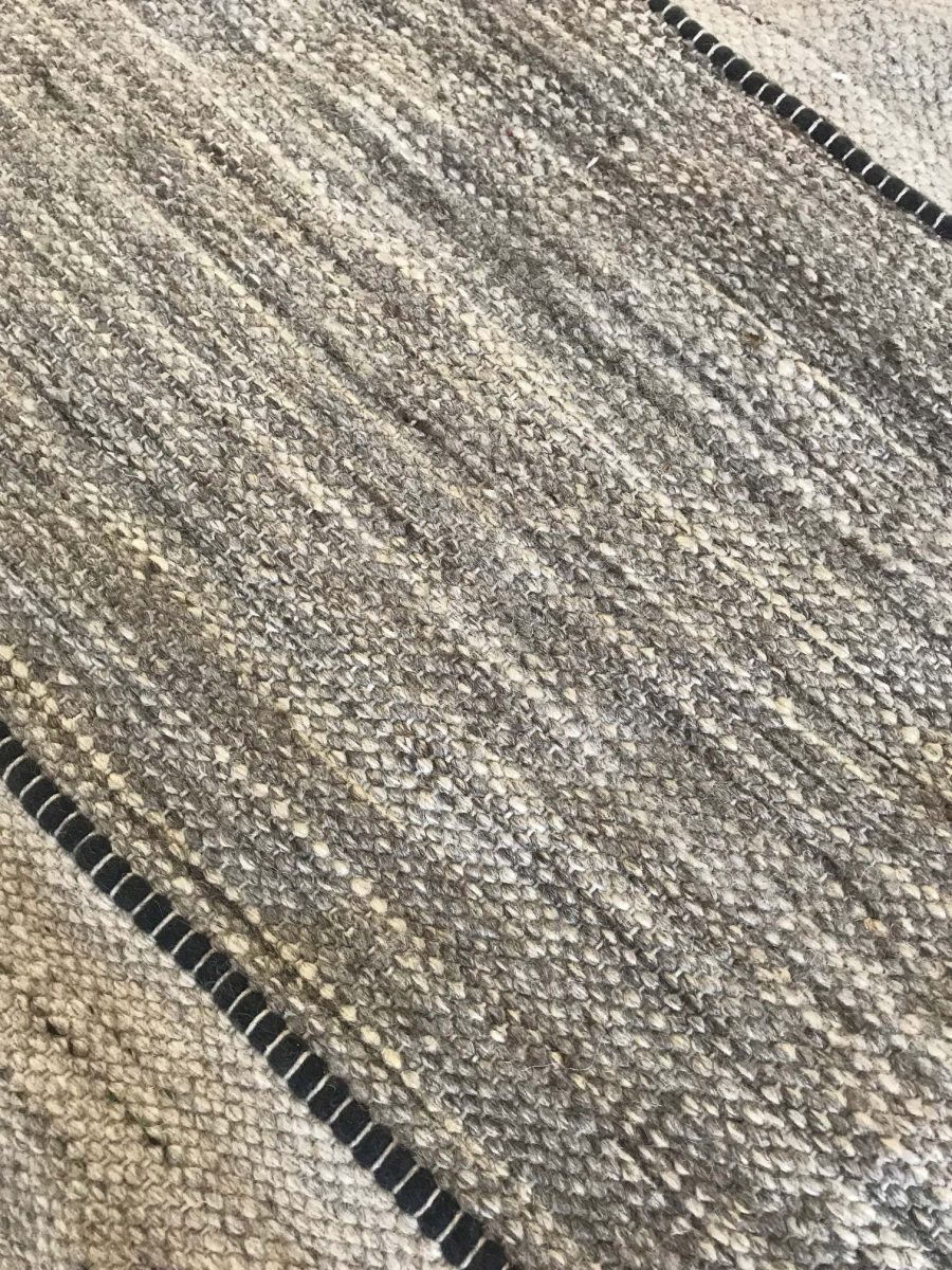 Doris Leslie Blau Collection Modern Striped Natural Flat-Weave Rug N10303