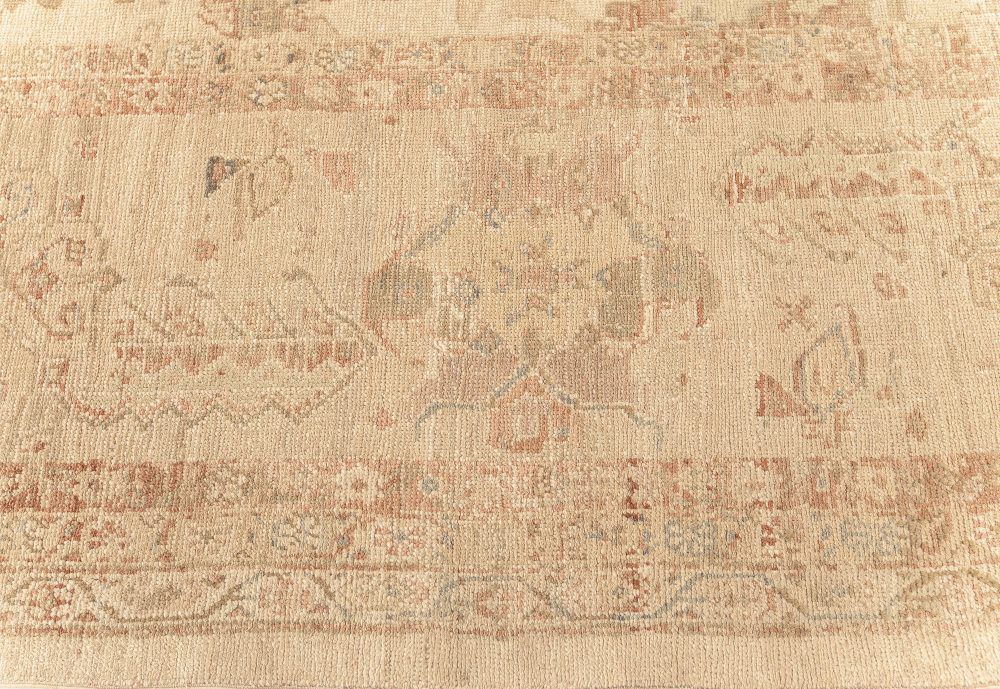 Contemporary Sultanabad Botanic Warm Beige, Orange & Blue Rug N10399