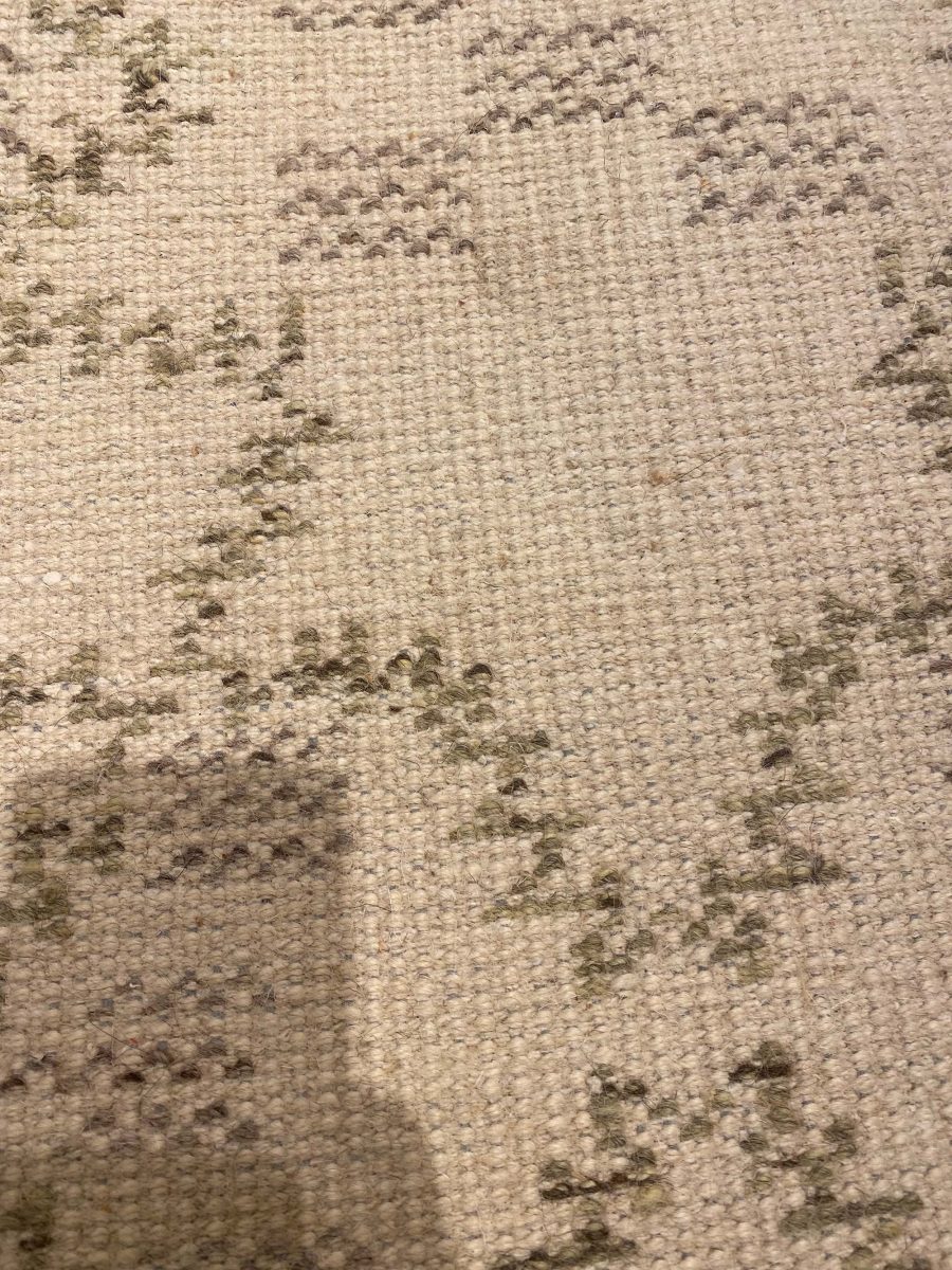Doris Leslie Blau Collection Modern Paleo Rug in Ivory, Green, and Grey N10476