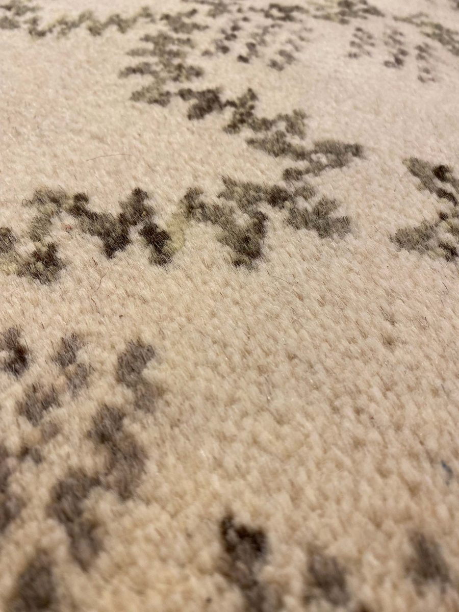 Doris Leslie Blau Collection Modern Paleo Rug in Ivory, Green, and Grey N10476