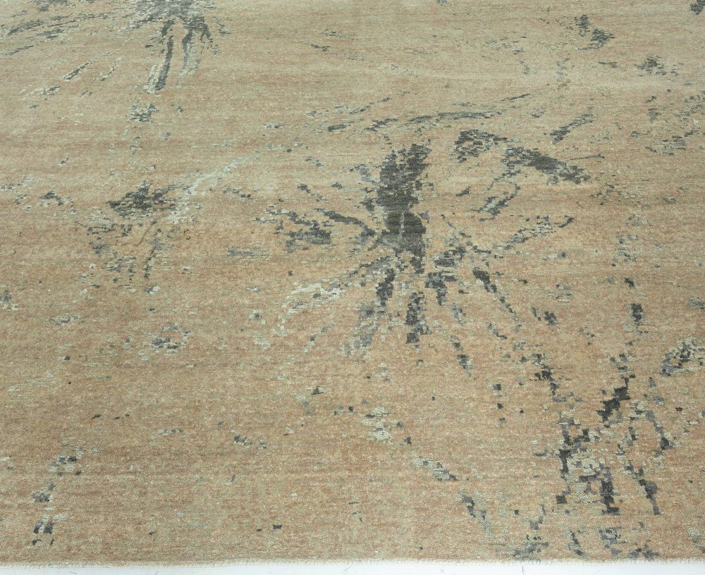 Doris Leslie Blau Collection Blue Splash Abstract Handmade Wool Rug N10601