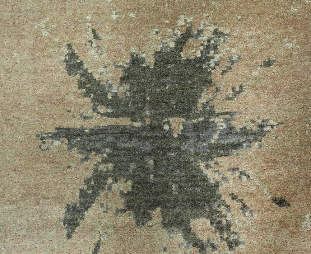 Doris Leslie Blau Collection Blue Splash Abstract Handmade Wool Rug N10601