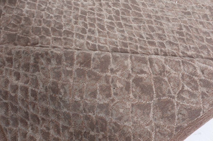 Doris Leslie Blau Collection Snake Skin Design Handmade Wool Rug N10695