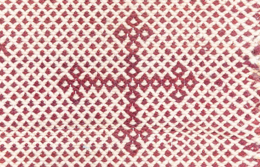 Modern Geometric Moroccan Style Flat-Weave Wool Rug N10870