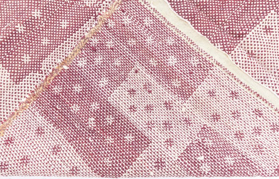 Modern Geometric Moroccan Style Flat-Weave Wool Rug N10870